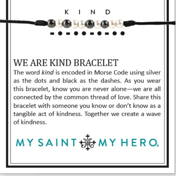 My Saint My Hero Jewelry - My Saint My Hero We Are Kind Bracelet adjustable